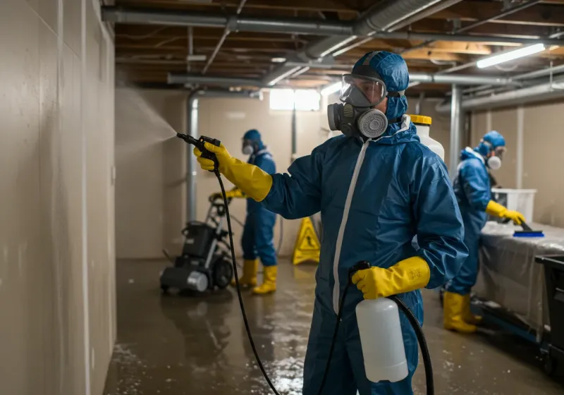 Basement Sanitization and Antimicrobial Treatment process in Blue Springs, MO